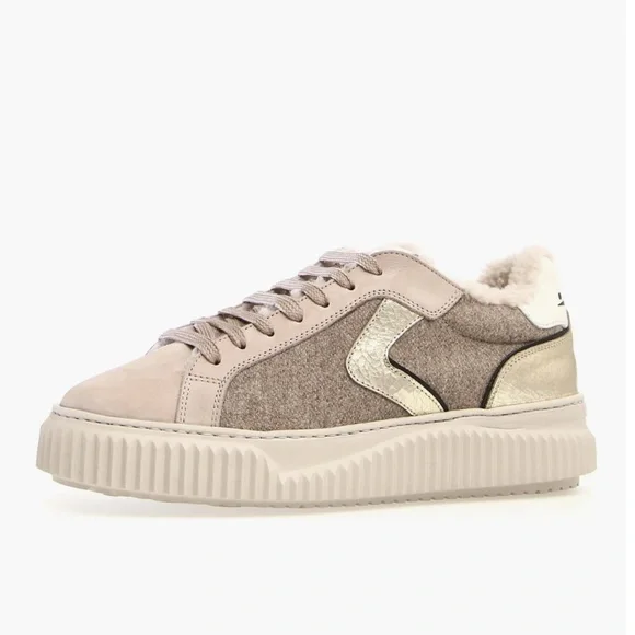 NWT VOILE BLANCHE Lipari Geniune Shearling Lined Sneaker - Picture 2 of 14